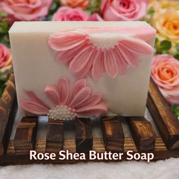 Hand Crafted Other - Hand Crafted Rose Shea Butter Soap 4oz Bar